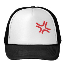 angry anime mesh hats