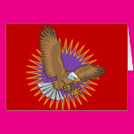 Angry Bald Eagle Landing Card