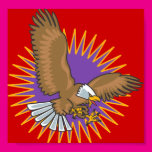 Angry Bald Eagle Landing Print