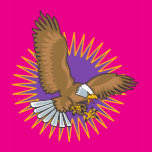 Angry Bald Eagle Landing Tee Shirt