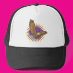 Angry Bald Eagle Landing Trucker Hat