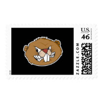 angry beaver face postage