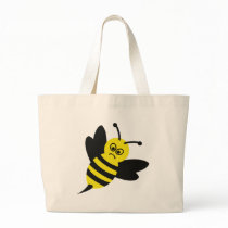 angry bee icon tote bags