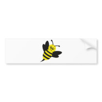 angry bee icon bumper stickers