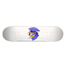 Angry Blue Fire Breather Skateboard