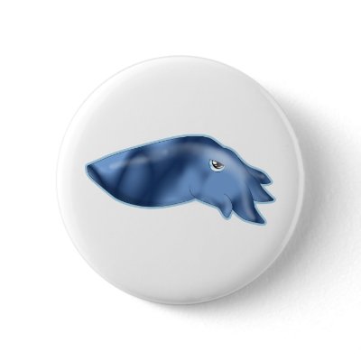 Angry Blue Squid Buttons by MBPantherStudios