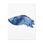 Angry Blue Squid Postcard