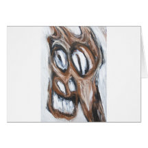 Angry Brown Horse (animal expressionism) Card