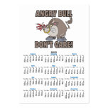 angry bull dont care funny cartoon parody business cards