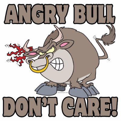 angry bull dont care funny cartoon parody cut outs by tooni_dooni