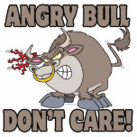 angry bull dont care funny cartoon parody cut outs