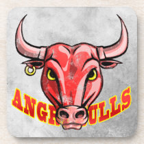 Angry Bulls cork coasters