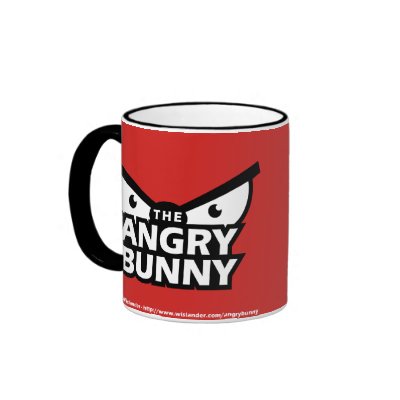 Angry Bunny Abstract Mug 2 by wislander