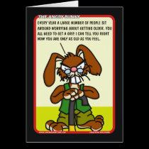 Angry Bunny Birthday Card 1 cards
