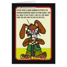 Angry Bunny Birthday Card 1