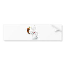 Angry Bunny bumper stickers by original_designs Angry Bunny bumper stickers