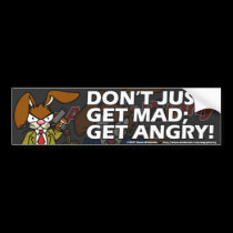 Angry Bunny Bumper Sticker 1 bumper stickers