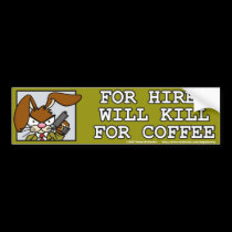 Angry Bunny Bumper Sticker 3 bumper stickers
