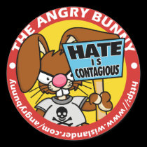 Angry Bunny Bumper Sticker 4