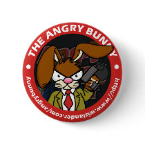 Angry Bunny Button 1 by wislander Angry Bunny Button 1