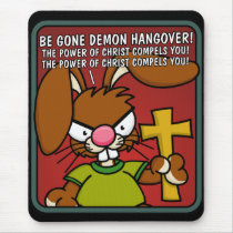 Angry Bunny Demon Hangover Mousepad by wislander Angry Bunny Demon Hangover Mousepad