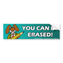 Angry Bunny Erased Bumper Sticker bumper stickers