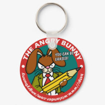 Angry Bunny Erased Keychain