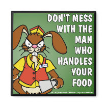 Angry Bunny Food Service magnets by wislander Angry Bunny Food Service magnets