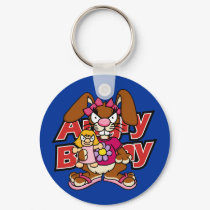 Angry Bunny Girl Keychain