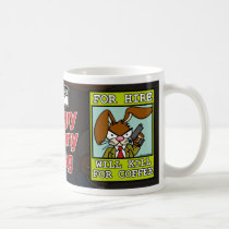 Angry Bunny - Kill for Coffee 1 mugs