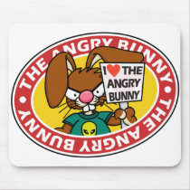 Angry Bunny Love Mouse Pad mousepads by wislander Angry Bunny Love Mouse Pad mousepads