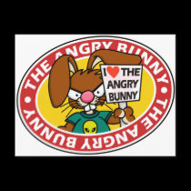 Angry Bunny Love Postkarten postkarten
