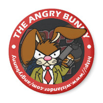 Angry Bunny Magnet Round 1 by wislander Angry Bunny Magnet Round 1