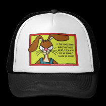 Angry Bunny Meat Hat hats