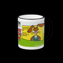Angry Bunny Meat Mug mugs