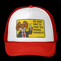 Angry Bunny Moron Minority Hat hats