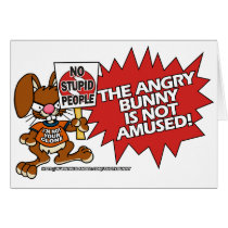 Angry Bunny Not Amused Cards by wislander Angry Bunny Not Amused Cards