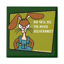 Angry Bunny Redneck Magnet by wislander Angry Bunny Redneck Magnet