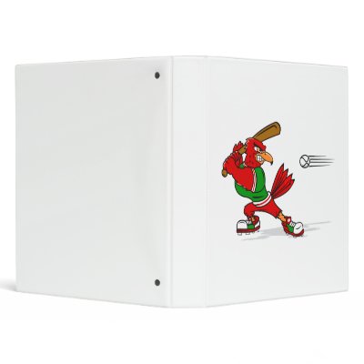 Angry Cardinal Batter Vinyl Binder by justsports