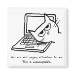 Angry Cat does not approve Refrigerator Magnet