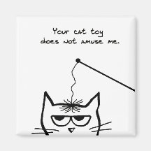 Angry Cat is not amused Fridge Magnet