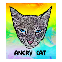 Angry Cat Poster