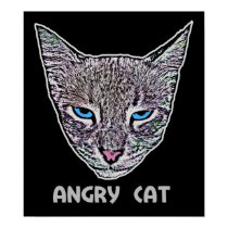 Angry Cat Poster