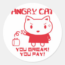 ANGRY CAT STICKERS