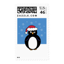 Angry Christmas Penguin postage by toxiferousholidays Angry Christmas Penguin postage