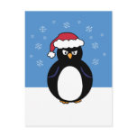 Angry Christmas Penguin Postcard