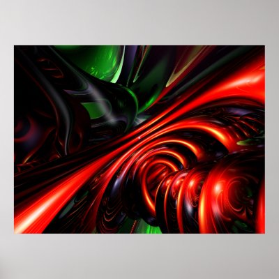 Angry Clown Abstract Poster by alexanderbutler