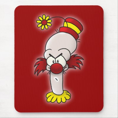 Angry Clown Mouse Mats by psychoclowns