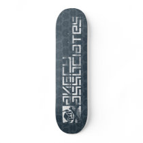 Angry Crew - Grey, large stencil Skateboard Deck