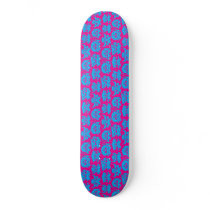 Angry Crew - Magenta & Cyan no stencil Skate Board
